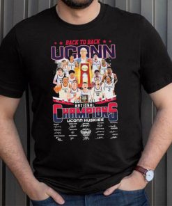 Official Uconn Huskies 2024 Back To Back NCAA Men’s Basketball National Champions signatures shirt