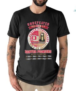 Official Undefeated 2 0 Denver Pioneers NCAA Men’s Ice Hockey Champions 2024 Shirt