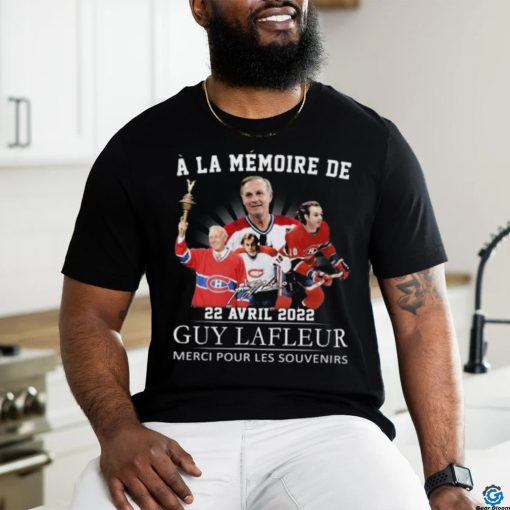 Official a La Memoire De 22 Avril 2022 Guy Lafleur Merci Pour Les Souvenirs Signature Shirt