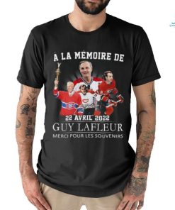 Official a La Memoire De 22 Avril 2022 Guy Lafleur Merci Pour Les Souvenirs Signature Shirt