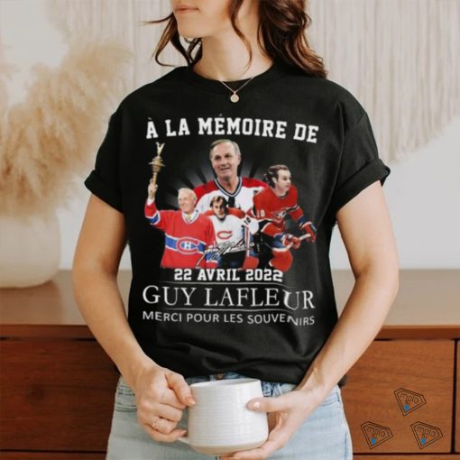 Official a La Memoire De 22 Avril 2022 Guy Lafleur Merci Pour Les Souvenirs Signature Shirt