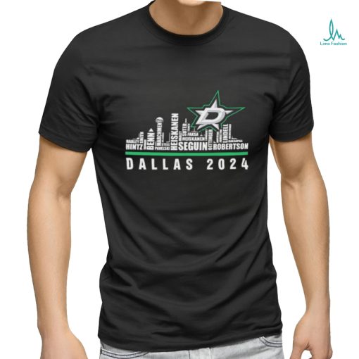 Official dallas Stars Skyline Players Name Dallas 2024 Shirt