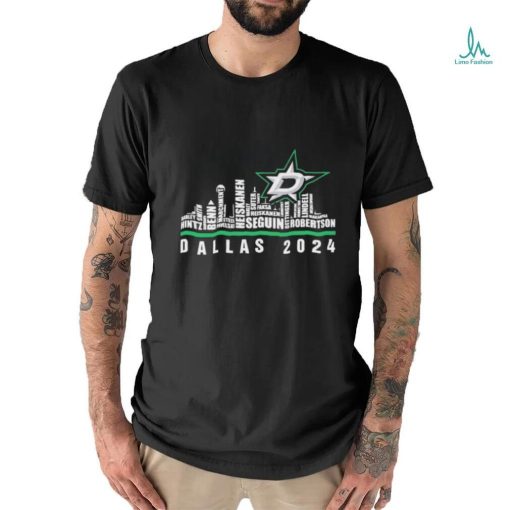 Official dallas Stars Skyline Players Name Dallas 2024 Shirt