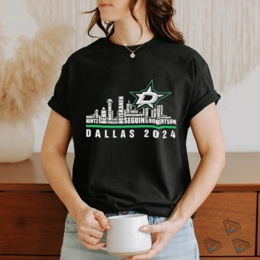 Official dallas Stars Skyline Players Name Dallas 2024 Shirt
