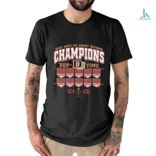 Official denver Pioneers 10 Time NCAA Men’s Ice Hockey National Champions Banner Shirt