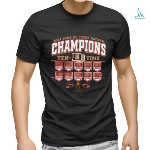 Official denver Pioneers 10 Time NCAA Men’s Ice Hockey National Champions Banner Shirt