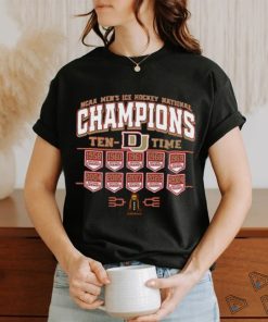 Official denver Pioneers 10 Time NCAA Men’s Ice Hockey National Champions Banner Shirt