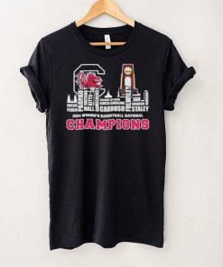 Official gamecocks 2024 Roster With NCAA Champions Trophy Cup Shirt