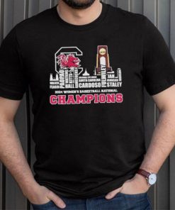 Official gamecocks 2024 Roster With NCAA Champions Trophy Cup Shirt