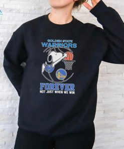 Official golden State Warriors Snoopy Basketball Fan Forever Not Just When We Win Love T Shirt