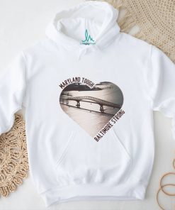 Official heart Francis Scott Key Bridge Maryland Tough Baltimore Strong Shirt
