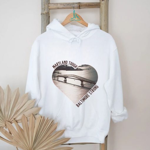 Official heart Francis Scott Key Bridge Maryland Tough Baltimore Strong Shirt
