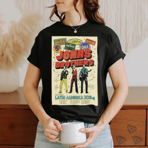 Official jonas Brothers Event Latin America Tour 2024 Poster shirt