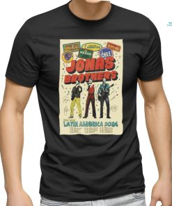 Official jonas Brothers Event Latin America Tour 2024 Poster shirt