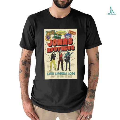 Official jonas Brothers Event Latin America Tour 2024 Poster shirt