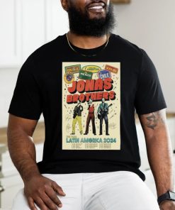 Official jonas Brothers Event Latin America Tour 2024 Poster shirt