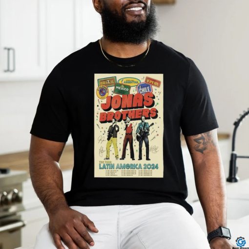 Official jonas Brothers Event Latin America Tour 2024 Poster shirt