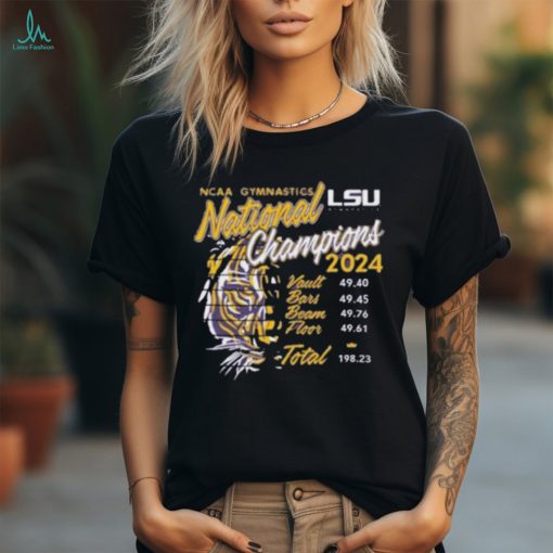 Official lSU Tigers 2024 NCAA Gymnastics National Champs Score Shirt