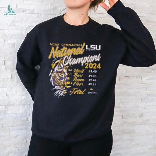 Official lSU Tigers 2024 NCAA Gymnastics National Champs Score Shirt