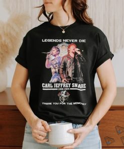 Official legends Never Die Carl Jeffrey Snare 1959 2024 Thank You For The Memory T Shirt