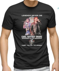 Official legends Never Die Carl Jeffrey Snare 1959 2024 Thank You For The Memory T Shirt