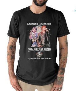 Official legends Never Die Carl Jeffrey Snare 1959 2024 Thank You For The Memory T Shirt