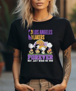 Official los Angeles Lakers Snoopy Charlie Brown Forever Not Just When We Win T Shirt