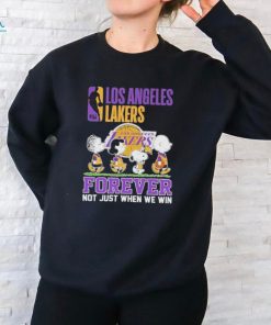 Official los Angeles Lakers Snoopy Charlie Brown Forever Not Just When We Win T Shirt