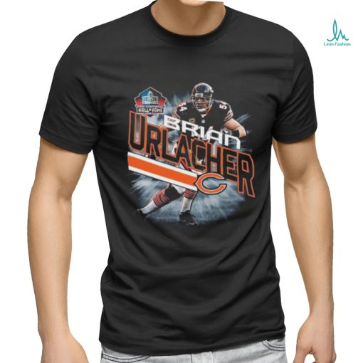 Official majestic Brian Urlacher Chicago Bears NFL Hall of Fame Inductee Player Illustration Shirt