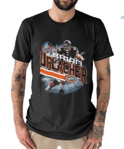 Official majestic Brian Urlacher Chicago Bears NFL Hall of Fame Inductee Player Illustration Shirt