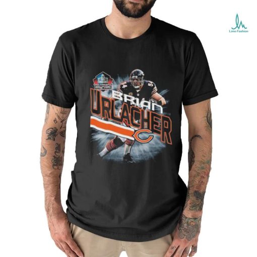 Official majestic Brian Urlacher Chicago Bears NFL Hall of Fame Inductee Player Illustration Shirt
