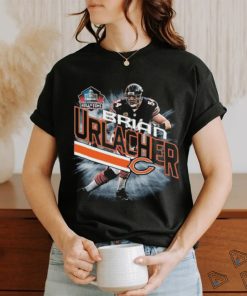 Official majestic Brian Urlacher Chicago Bears NFL Hall of Fame Inductee Player Illustration Shirt