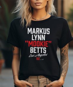 Official markus Lynn Mookie Betts Text Los Angeles Dodgers #50 Shirt