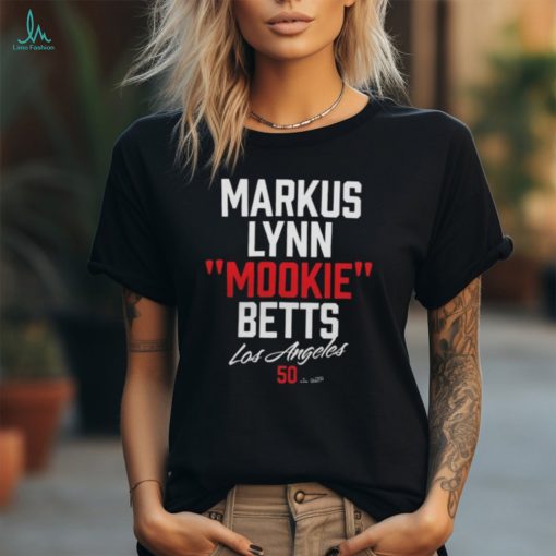 Official markus Lynn Mookie Betts Text Los Angeles Dodgers #50 Shirt