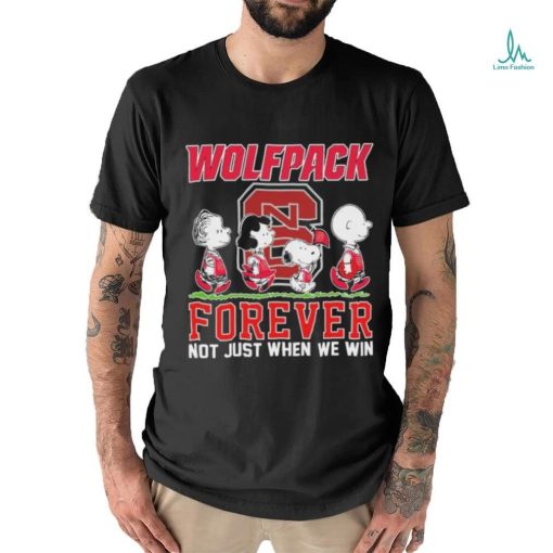 Official nC State Wolfpack x Peanuts Movie Characters Abbey Road Forever Not Just When We Win Shirt