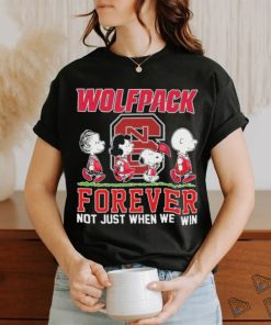 Official nC State Wolfpack x Peanuts Movie Characters Abbey Road Forever Not Just When We Win Shirt