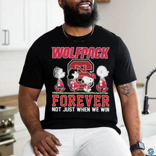 Official nC State Wolfpack x Peanuts Movie Characters Abbey Road Forever Not Just When We Win Shirt