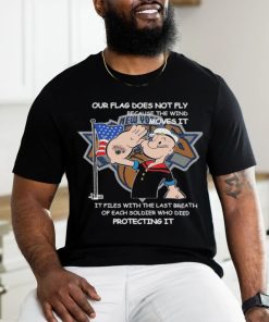 Official new York Knicks Popeye Our Soldiers Protecting Flag T Shirt