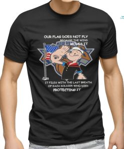 Official new York Knicks Popeye Our Soldiers Protecting Flag T Shirt