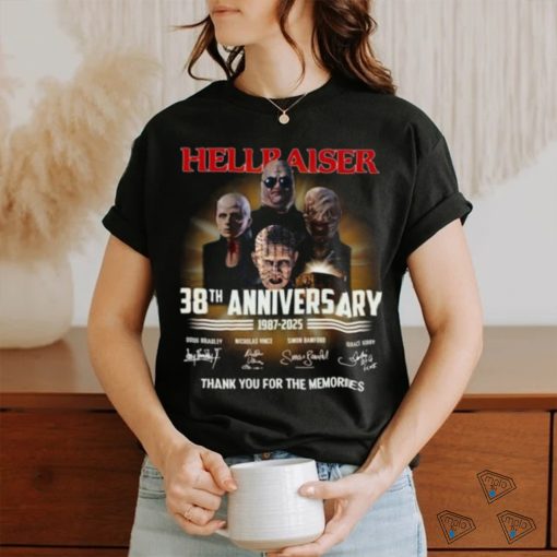 Official original Hellraiser 38th Anniversary 1987 2025 Thank You For The Memories Signatures Shirt