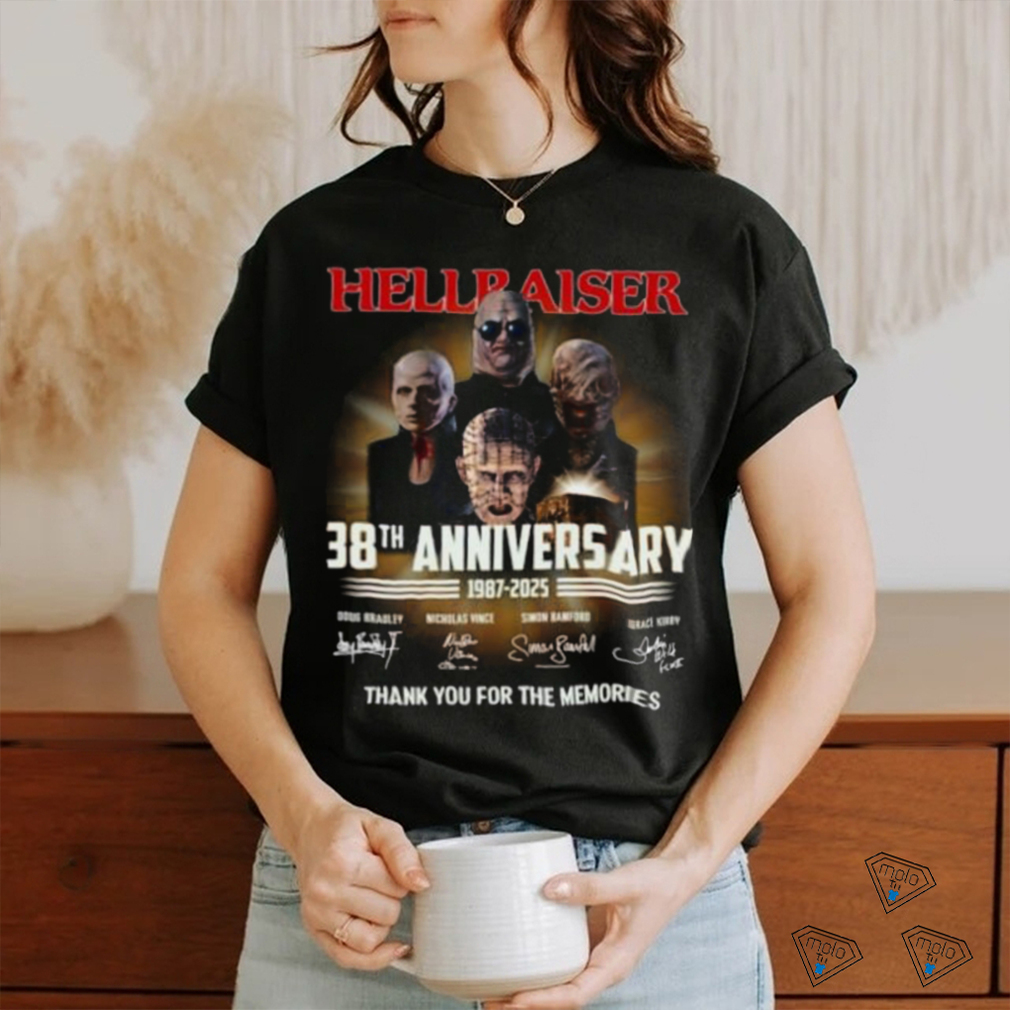 Official original Hellraiser 38th Anniversary 1987 2025 Thank You For The Memories Signatures Shirt Official original Hellraiser 38th Anniversary 1987 2025 Thank You For The Memories Signatures Shirt