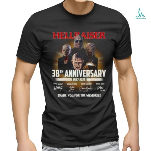 Official original Hellraiser 38th Anniversary 1987 2025 Thank You For The Memories Signatures Shirt