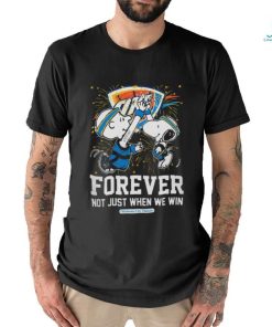 Official peanuts Snoopy x Charlie Brown High Five Oklahoma City Thunder Forever Not Just When We Win 2024 Shirt