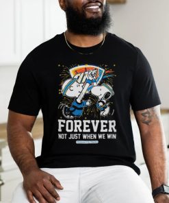 Official peanuts Snoopy x Charlie Brown High Five Oklahoma City Thunder Forever Not Just When We Win 2024 Shirt
