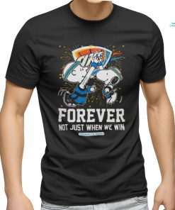 Official peanuts Snoopy x Charlie Brown High Five Oklahoma City Thunder Forever Not Just When We Win 2024 Shirt