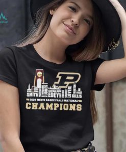 Official purdue 2024 Roster With NCAA Champions Trophy Cup Shirt
