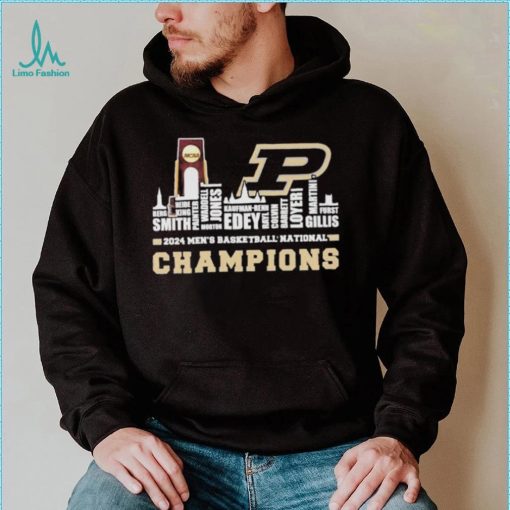 Official purdue 2024 Roster With NCAA Champions Trophy Cup Shirt