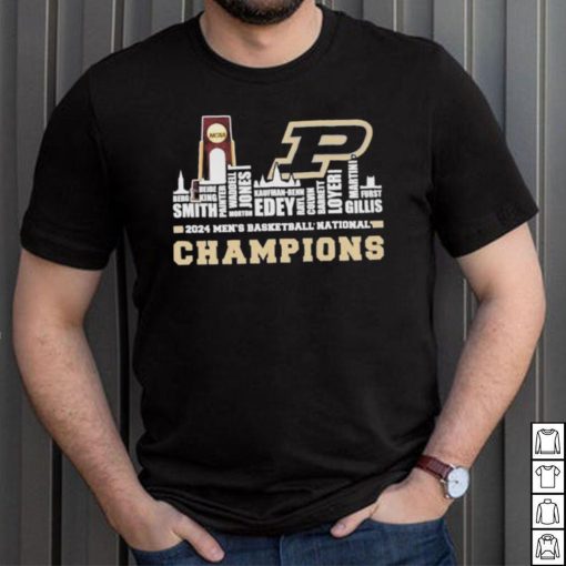 Official purdue 2024 Roster With NCAA Champions Trophy Cup Shirt