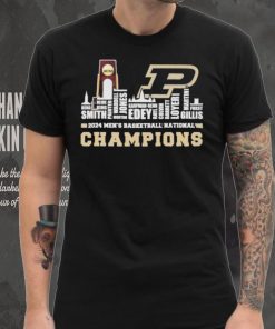 Official purdue 2024 Roster With NCAA Champions Trophy Cup Shirt