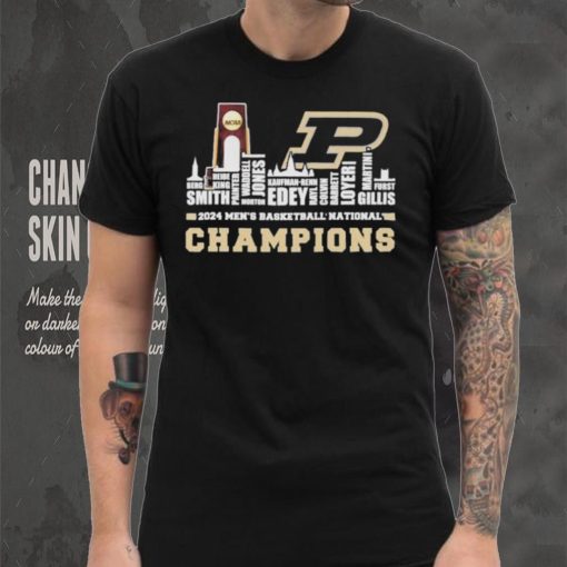 Official purdue 2024 Roster With NCAA Champions Trophy Cup Shirt